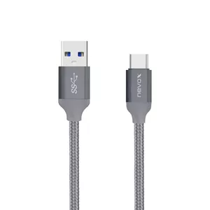 USB Cable Nevox 1480 USB 3.2 Gen 2 2m USB A USB C Grey