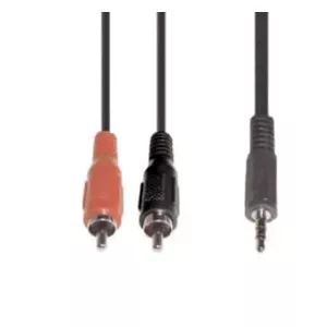 Audio Cable e+p B 113/2 2.5m 2 x RCA to 3.5mm Black