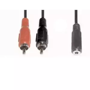 Audio Cable e+p B 132 1.5m 2xRCA 3.5mm Black