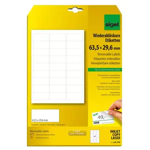 Self-adhesive label Sigel LA210 Rounded rectangle Removable