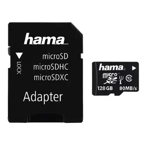 Hama microSDXC 128GB UHS-I Class 10 Memory Card 80 MB/s Black