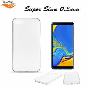 TakeMe Ultra Slim 0.3mm Back Case Samsung A750 Galaxy A7 (2018) super plāns telefona apvalks Caurspīdīgs
