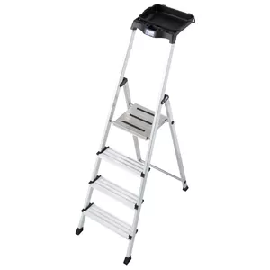 Krause 126528 ladder Step ladder Aluminium, Black