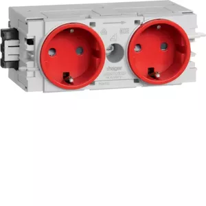 Hager GS20003020 Розетка Тип F Серая Красная 250 В 16 А