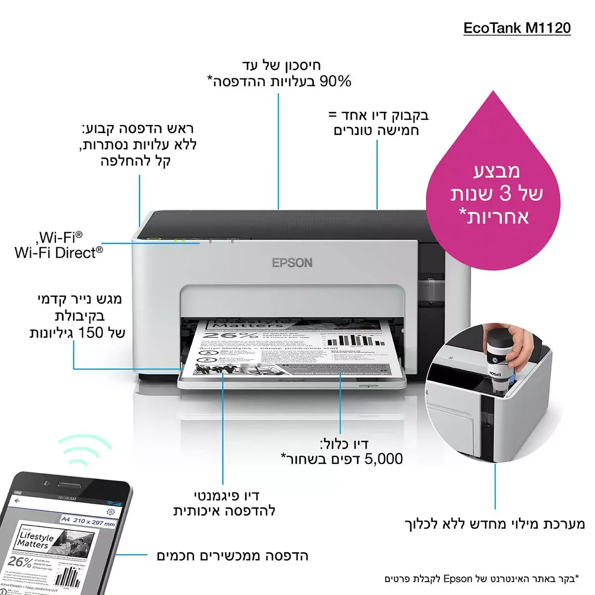 Epson EcoTank ET-M1120 inkjet printer Photo 13