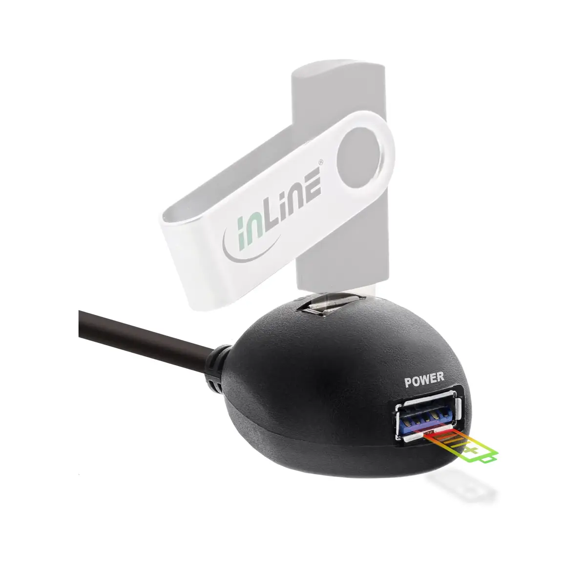 Кабель-удлинитель InLine USB 3.2 Gen 1 с подставкой (35653) Photo 3
