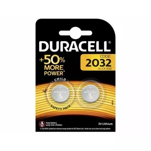Litija monētas veida akumulators Duracell DL 2032 — 3 V, 2 gab.