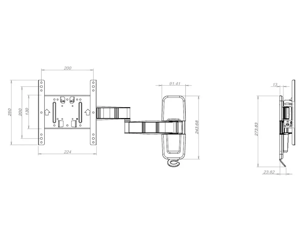 Montāžas roka Multibrackets M VESA Flexarm Tilt & Turn III Small Photo 2