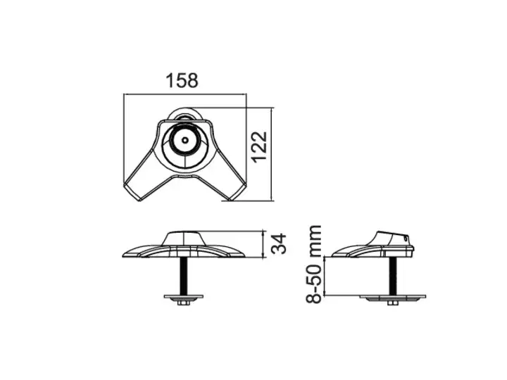 Multibrackets M Desktopmount Grommet pamatne 7350022737433 Photo 11