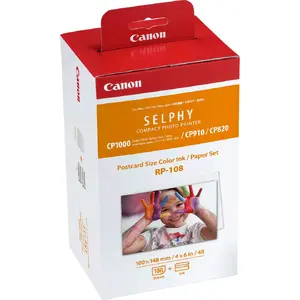 Cartridge Canon SELPHY CP1300 Printer Color Ink/Paper Set