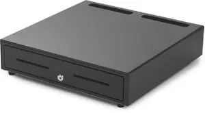 Capture CA-CD460-580B naudas atvilktne no tērauda ar plastmasas naudas paplāti melnā krāsā un 2 komplektā iekļautajām atslēgām