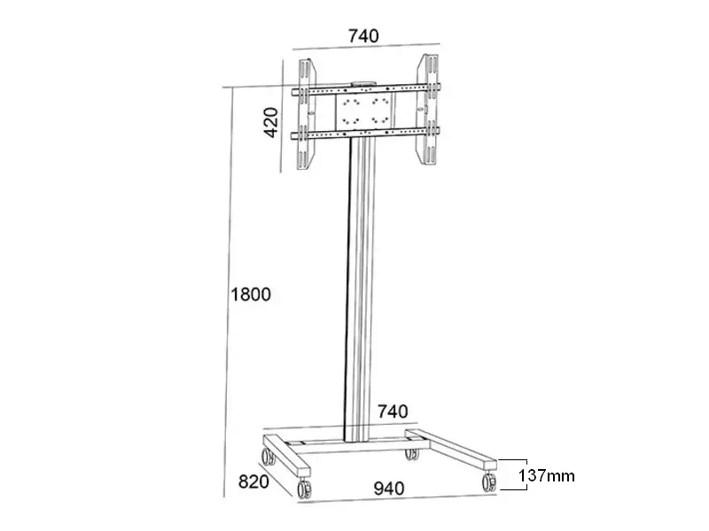 Стенд для дисплея Multibrackets M Display Stand 180 Single Black Photo 17