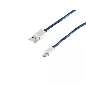 USB кабель S/CONN 14-50021 USB 2.0 0.9м USB A USB C Синий