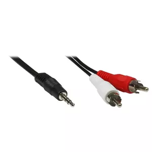 Аудиокабель Alcasa AS-352C 2.5м 3.5мм 2 x RCA Черный