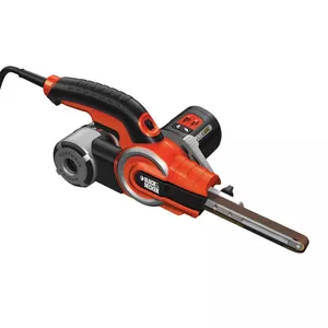 Ленточная шлифмашина Black & Decker KA902EK — 400 Вт, регулировка скорости, подошва 451×13 мм, 230 В, кабель 3 м, в кейсе