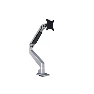 Газлифт-рукоять Multibrackets M VESA Single — для экранов 15"–32", макс. 10 кг, VESA 75x75–100x100, зажим для стола, серебристая