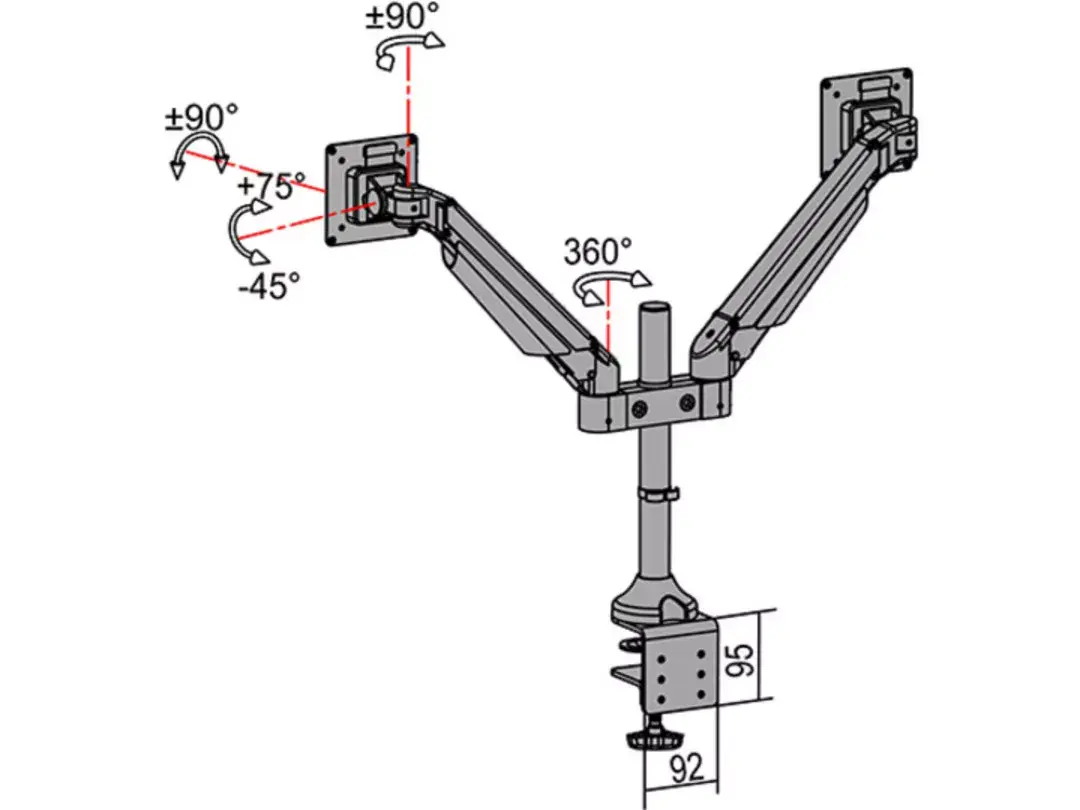 Gas Lift Arm Dual Multibrackets M VESA Photo 27