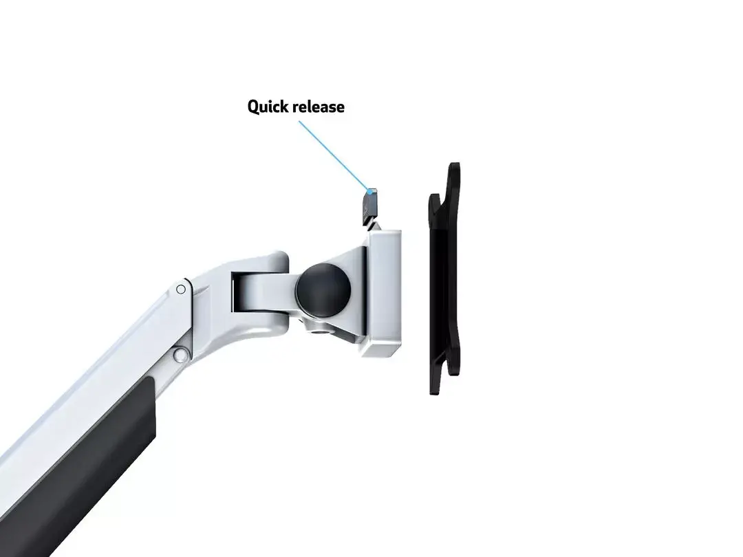 MULTIBRACKETS M VESA Gas Lift Arm Quad Silver Photo 10
