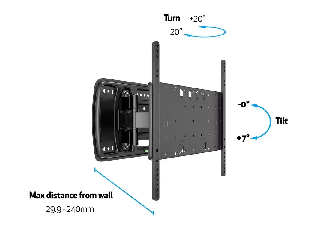 Montāžas kronšteins Multibrackets M VESA Super Slim Tilt & Turn Photo 19