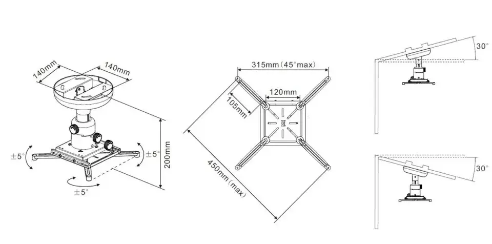 Ceiling mount Multibrackets M Universal Projector 200 Photo 3