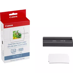 Uzlīmju papīra komplekts Canon KC-18IS Krāsu tinte 54 x 86 mm 18 lapas