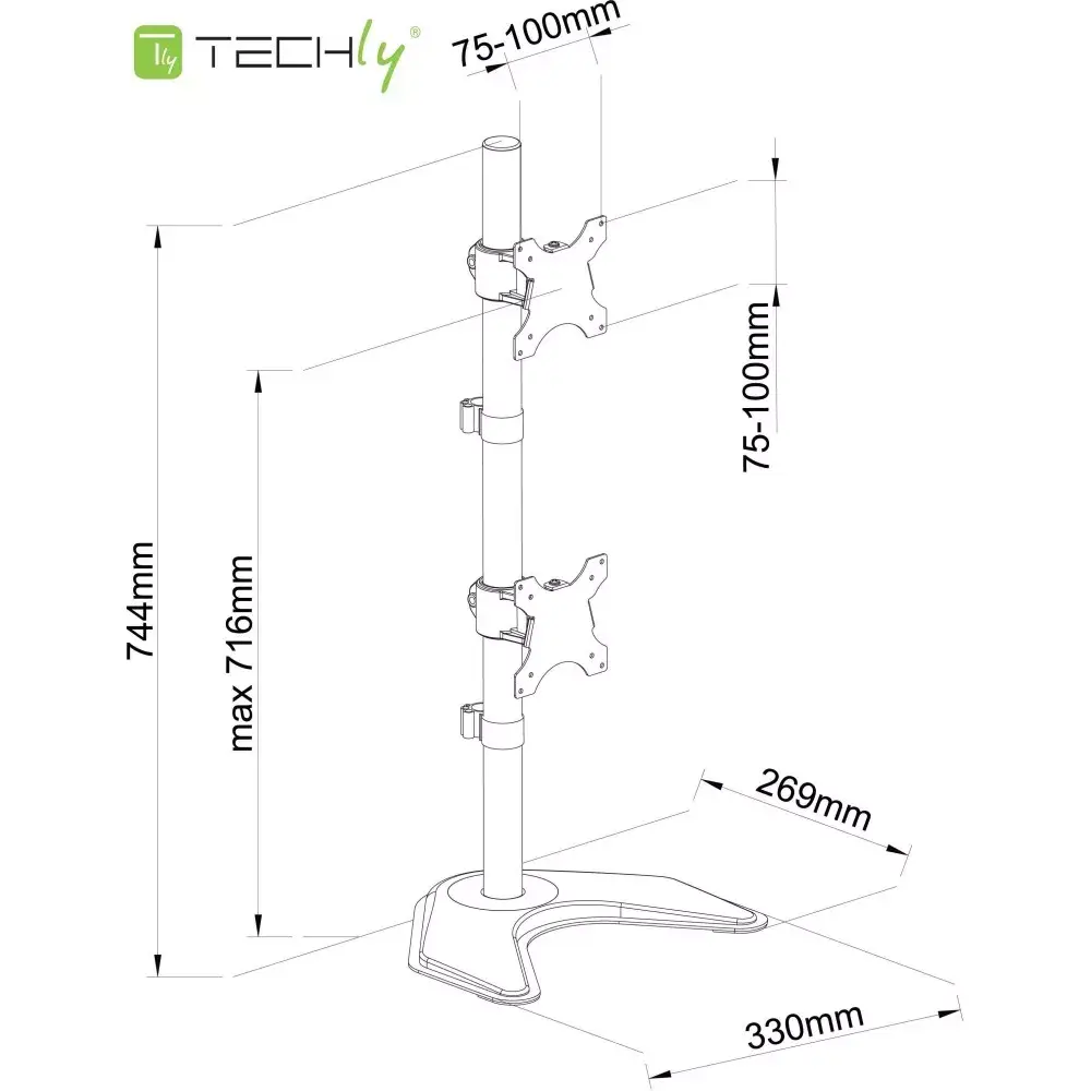 Monitoru statīvs Techly ICA-LCD 2520V Photo 2