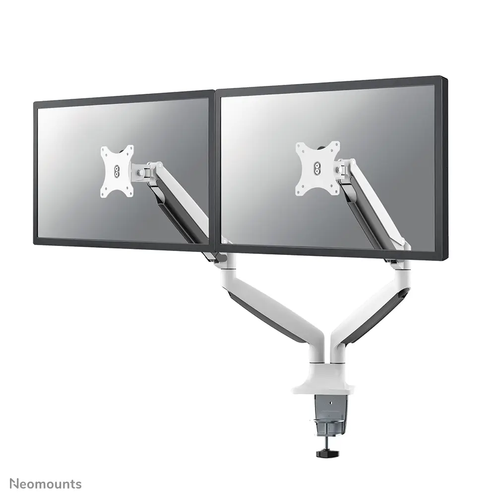 Neomounts NM-D750DWHITE Divu monitoru galda stiprinājums
