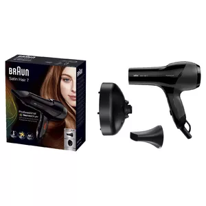 Фен Braun HD785 Satin Hair 7 SensoDryer, 2000 Вт, 10 уровней нагрева, ионизация, черный