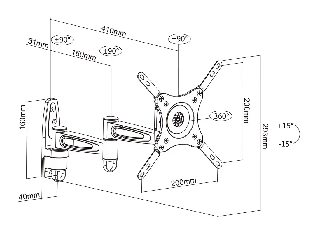Крепление Multibrackets M VESA Flexarm 360 III Photo 13