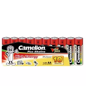 Vienreizējās baterijas CAMELION LR6-SP10 AA alkalīnas 1,5 V, 10 gab., 49,8 mm x 1,41 cm, 24 g katra