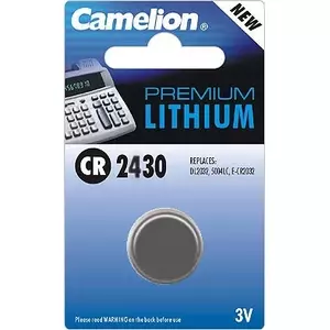 Vienreizlietojama litija pogveida baterija CAMELION CR2430, 3 V, 1 gab.