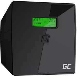 Neatkarīgā barošanas ierīce Green Cell UPS08 — Line-Interactive 700 W / 230 V, 4× IEC ligzdas, USB, RJ-45, 12 V 7 Ah akumulators, tower, melns