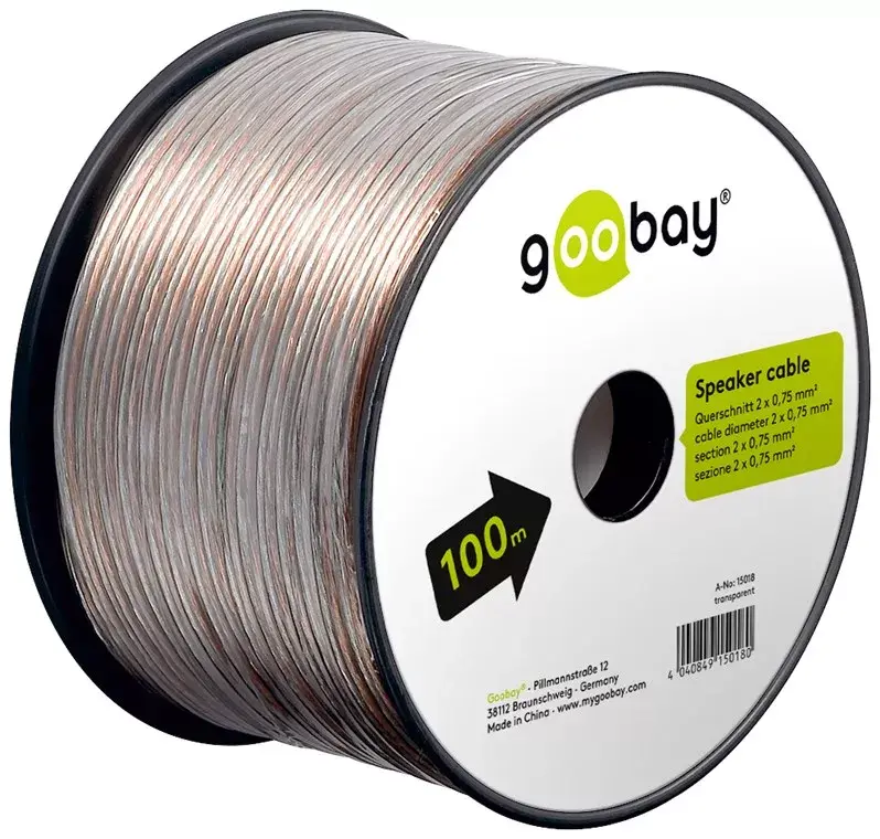 Kabelis Goobay Transparent PVC CCA 100m 2x0.75mm2 Eca Photo 6