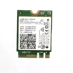 Intel Dual Band Wireless-AC 7265 Iekšējs WLAN / Bluetooth 867 Mbit/s