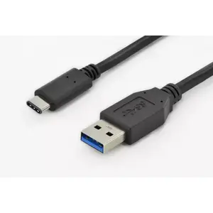 USB cable Digitus DK-300136-010-S USB 2.0 1 m USB C USB A Black