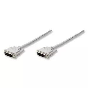 DVI kabelis Manhattan 328821 1.8 m DVI-D Bežs