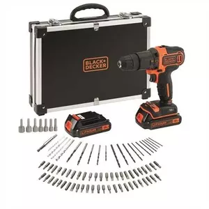 Дрель Black & Decker BDCHD18BAFC 1400 об/мин, патрон 1 см, диаметр сверления в дереве 2.5 см
