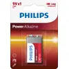 Vienreizējās baterijas Philips Power Alkaline Battery 6LR61P1B/10 Photo 2