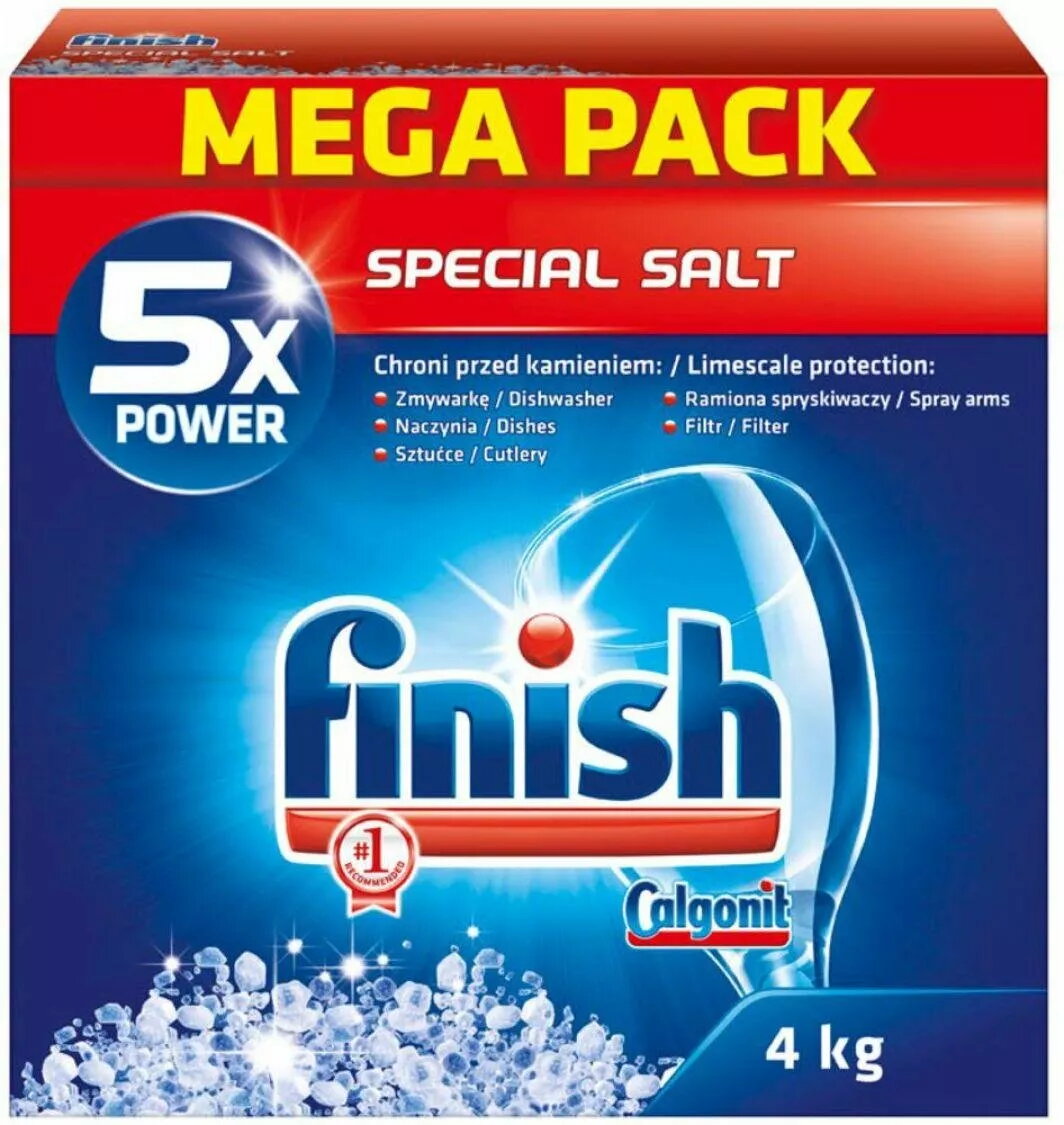 Trauku mazgājamās mašīnas sāls FINISH 4