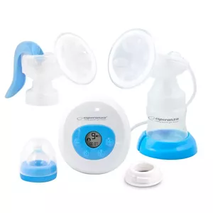 Breast pump ESPERANZA ECM003B Electronic 150 ml, built-in display, blue/white, 100–240V AC