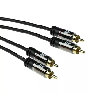 ACT AK6222 audio kabelis 3 m 2 x RCA Melns