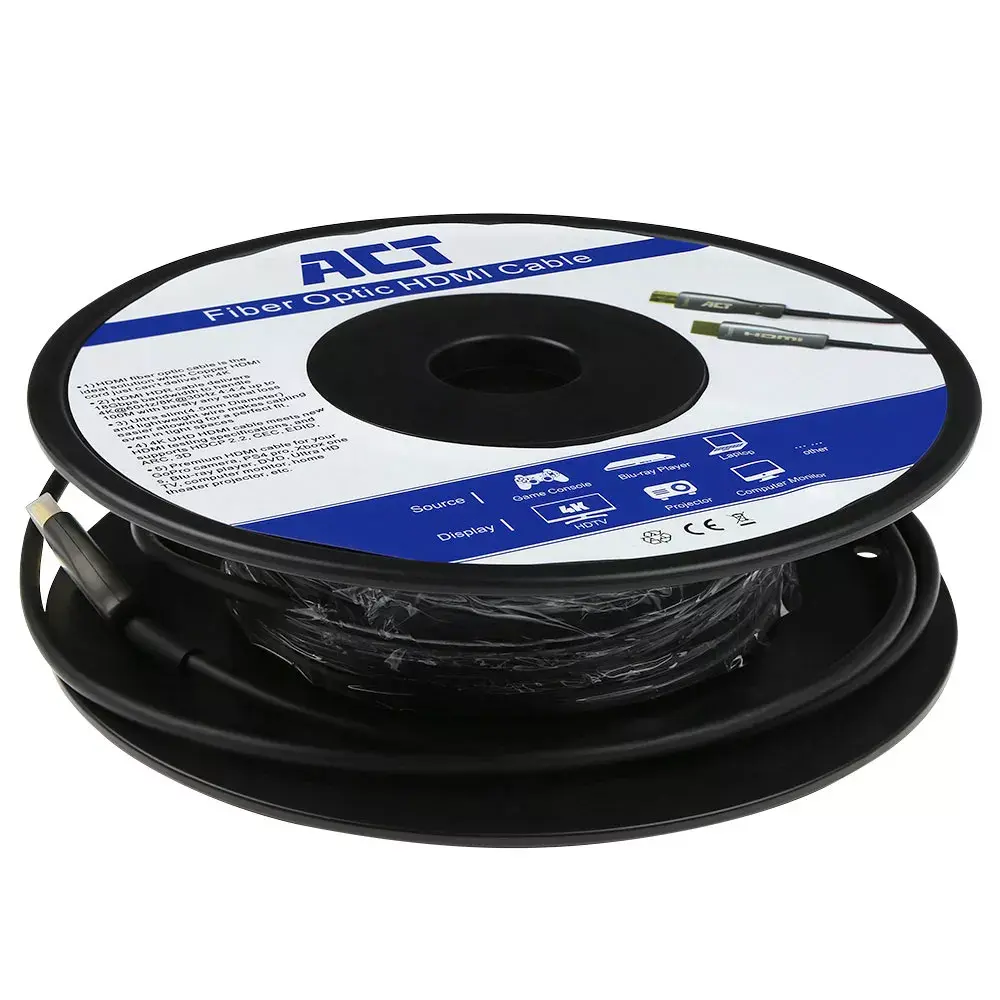 HDMI kabelis ACT 15 metri HDMI Premium 4K Active Optical Cable v2.0 Photo 6
