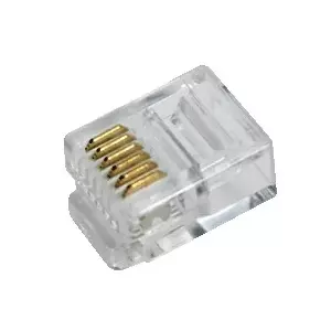 LogiLink RJ12 Прозрачный Коннектор Позолоченный 100 шт