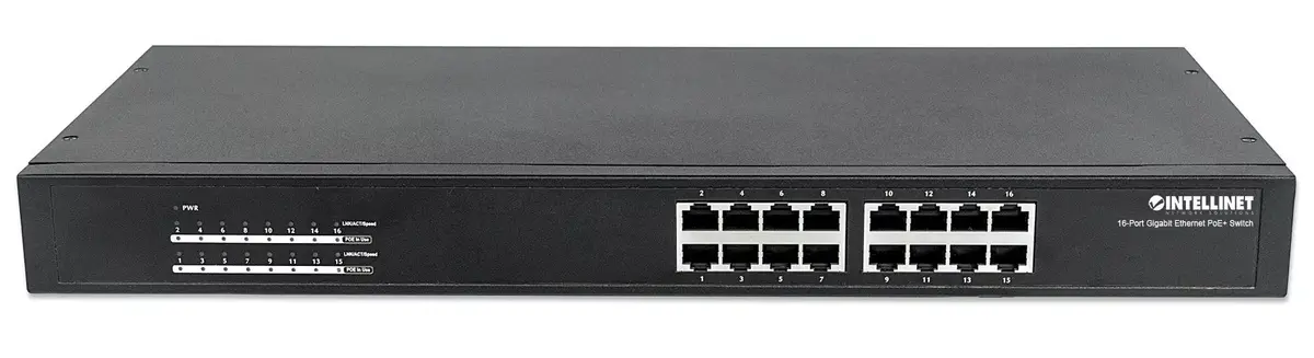 Неуправляемый коммутатор Intellinet 16-Port Gigabit Ethernet PoE+ Photo 3