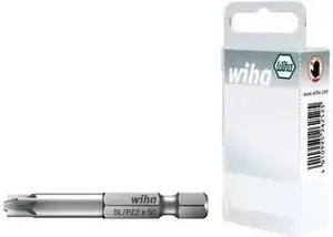 Screwdriver bit Wiha Plus/minus-Bit SL/PZ 1, chrome-vanadium steel, hardened, E 6.3, 1 pc (36082)