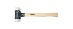 Wiha Safety Soft-Face Hammer 26645 with White Heads and Wooden Handle