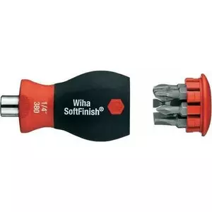 Отвертка Wiha Workshop Bit Screwdriver Stubby 1/4 (6,3 мм) DIN 3126, DIN ISO 1173 (33741)