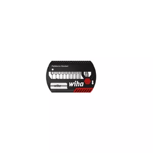 Screwdriver bit set Wiha FlipSelector Standard, 11 pcs, 25 mm polyamide bits, 1/4" (25.4/4 mm) hex shank