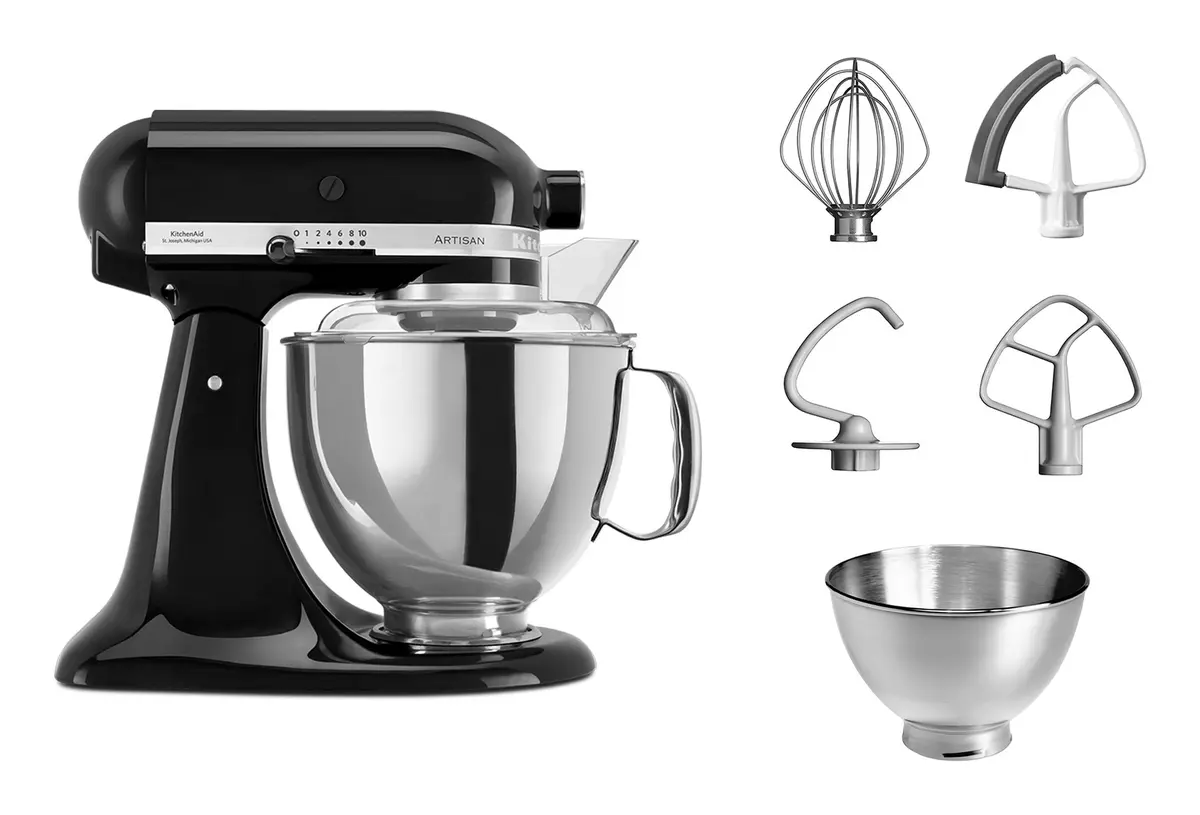 KitchenAid Artisan Stand Mixer Black 300W Photo 2