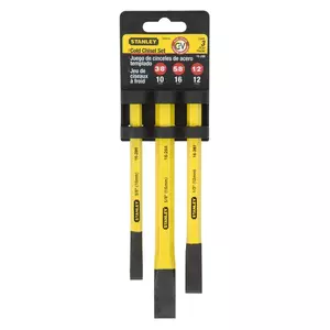 Cold Chisel Set STANLEY 3-piece — steel chisels for metalworking and masonry